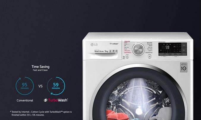 Máy giặt LG FC1409S3W công nghệ turbo wash