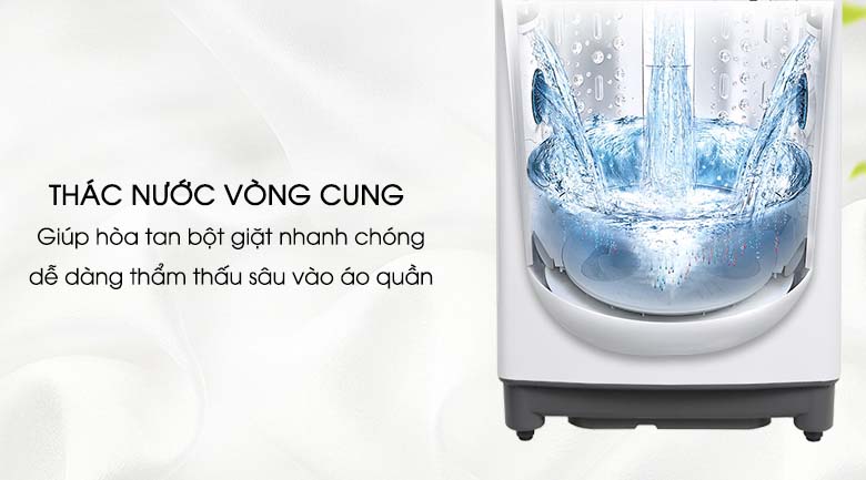 Thác nước vòng cung - Máy giặt LG Inverter 9.5 kg T2395VS2W