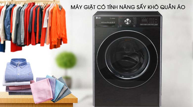 Máy giặt sấy - Máy giặt sấy LG Inverter 10.5 kg FV1450H2B