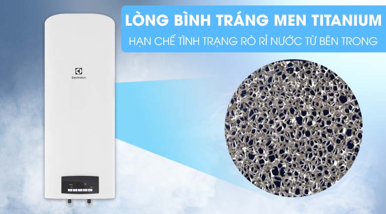 Lòng bình tráng men Titanium - Bình nước nóng Electrolux EWS502DX-DWE 50 lít