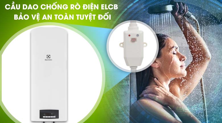 Cầu dao chống rò điện ELCB - Bình nước nóng Electrolux EWS502DX-DWE 50 lít