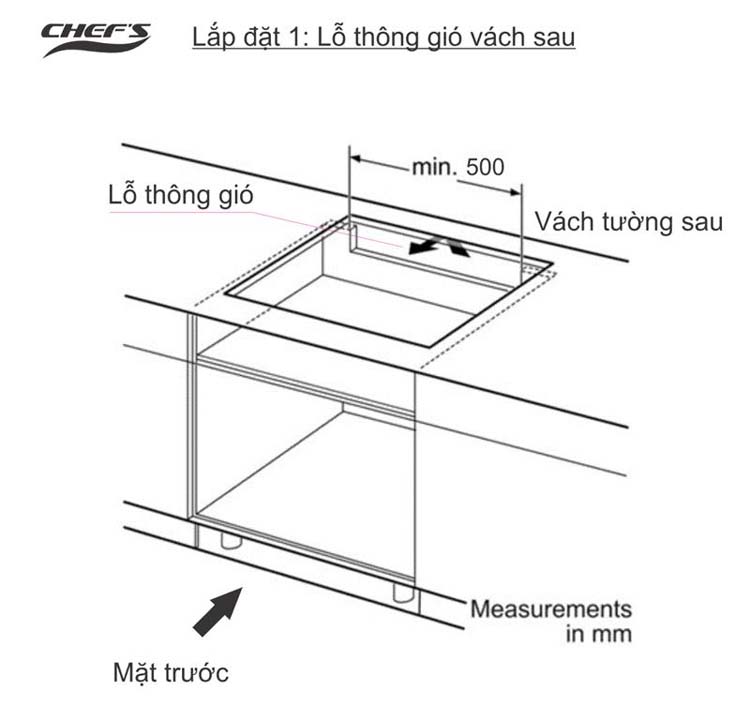 Bếp Âm Từ Đôi Chef's EH-DIH890 (75cm - 4000W) - Hàng Chính Hãng