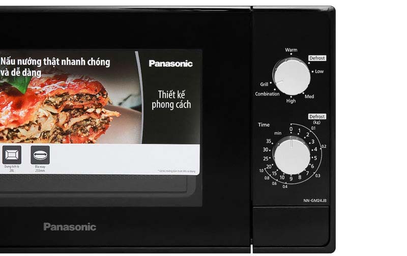 Có bảng điều khiển núm vặn thân thiện người dùng - Lò vi sóng Panasonic NN-GM24JBYUE 20 lít