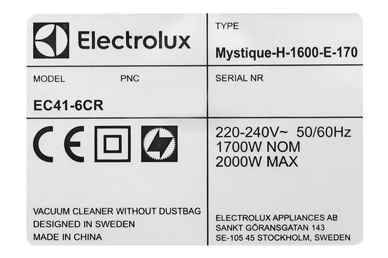 Hút mạnh mẽ - Máy hút bụi Electrolux EC41-6CR