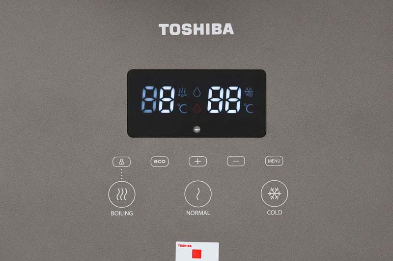 Bảng điều khiển cảm ứng hiện đại nhạy bén - Máy nước nóng lạnh Toshiba RWF-W1830UVBV(T)