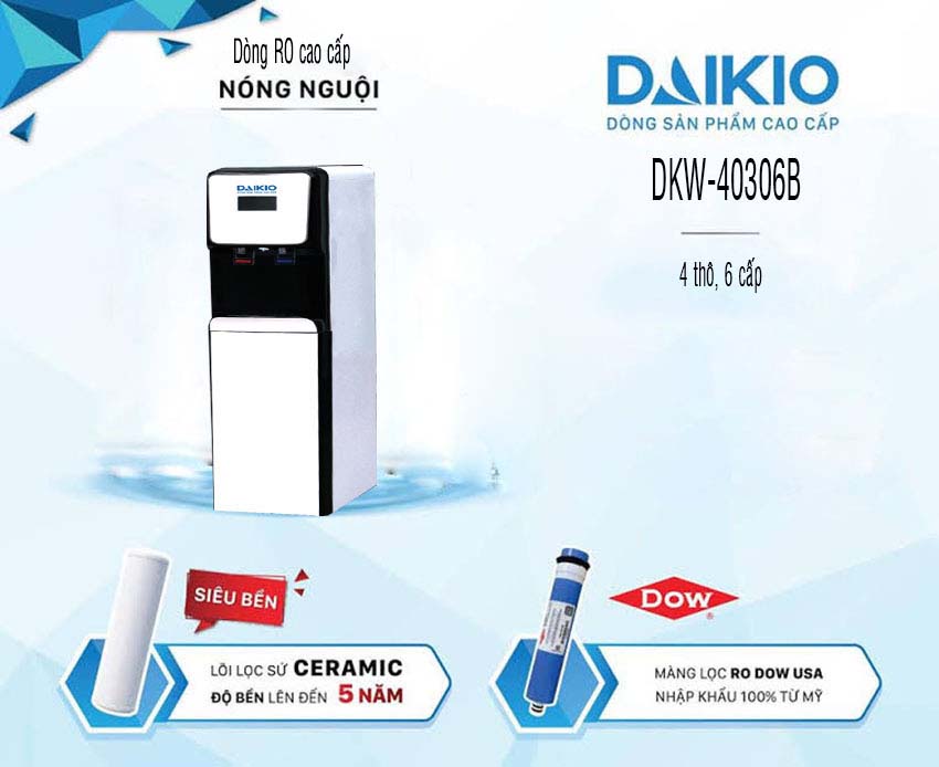 Chất liệu của máy lọc nước RO nóng nguội Daikio DKW-40306B