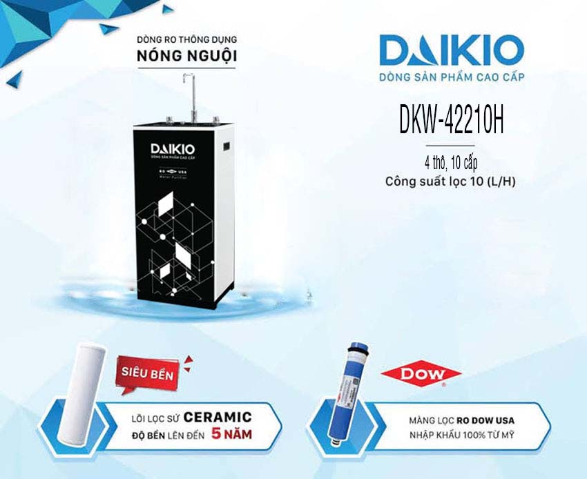 Công nghệ lọc RO của máy lọc nước RO nóng nguội Daikio DKW-42210H