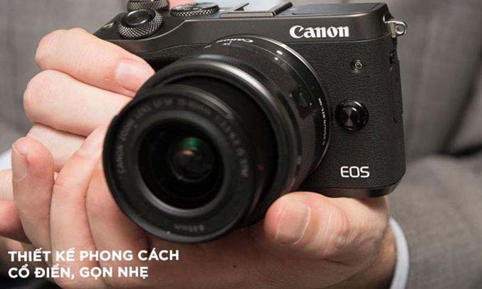 Máy ảnh Canon EOS M6 KIT 15-45MM (Đen) dải iso rộng