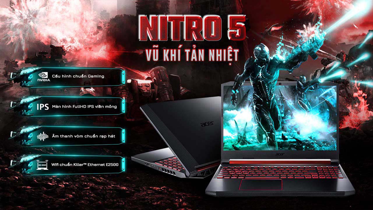 Overview Laptop Acer Nitro 5 AN515-54-59WX (NH.Q59SV.012) 1