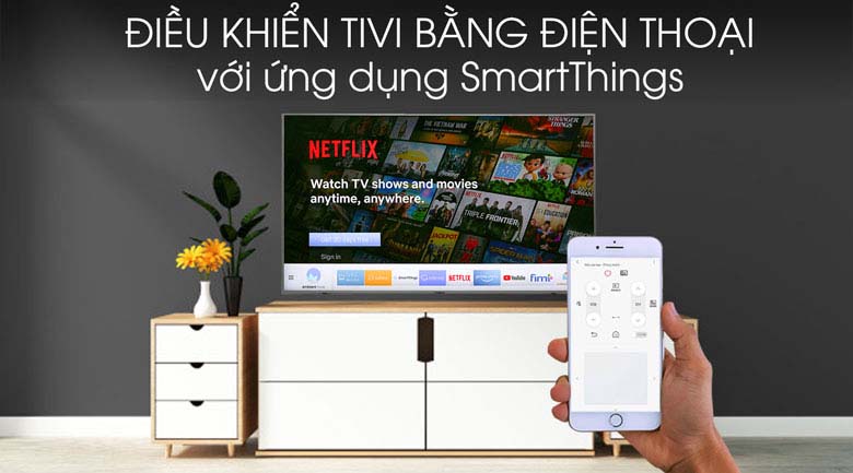 Smart Tivi QLED Samsung 4K 55 inch QA55Q60T - smartthing