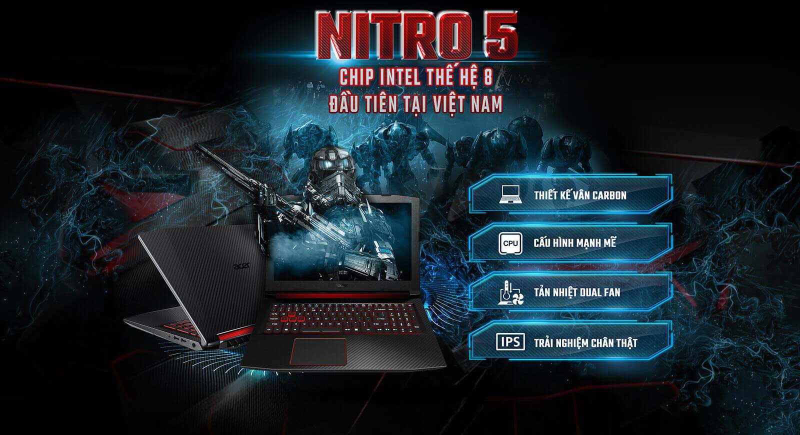 Overview Laptop Acer Nitro 5 AN515-52-51LW 1