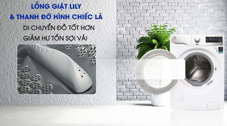 Lồng giặt Lily - Máy giặt Electrolux Inverter 10 kg EWF14023