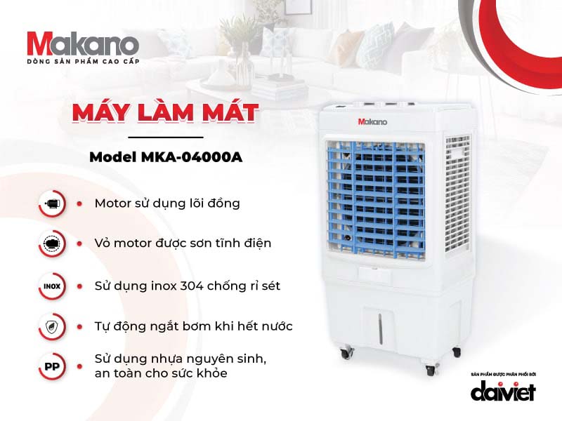 Mỗi linh phụ kiện của máy Makano MKA-04000A đều được đầu tư chất lượng