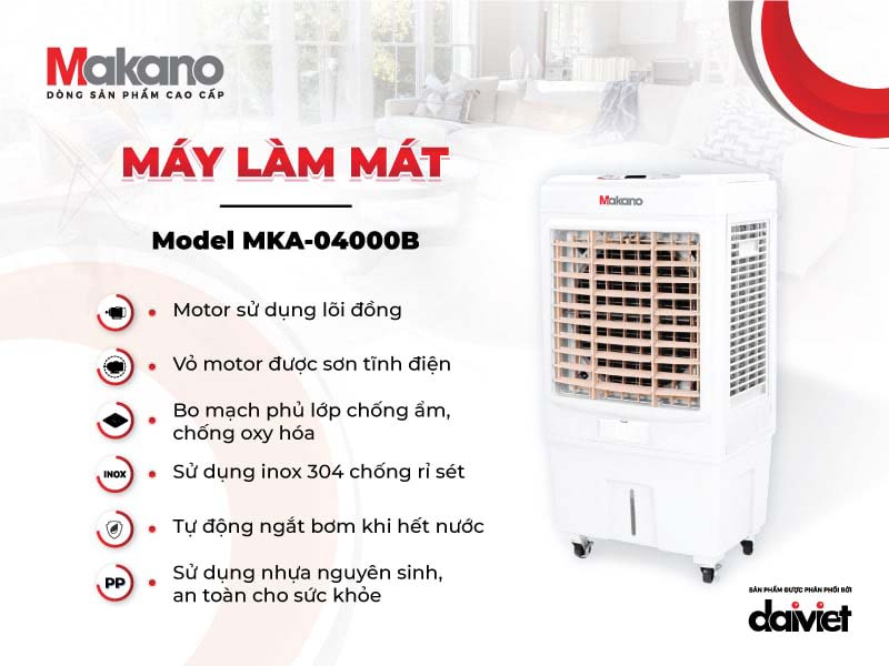 Mỗi linh phụ kiện cấu thành MKA-04000B đều đảm bảo chất lượng