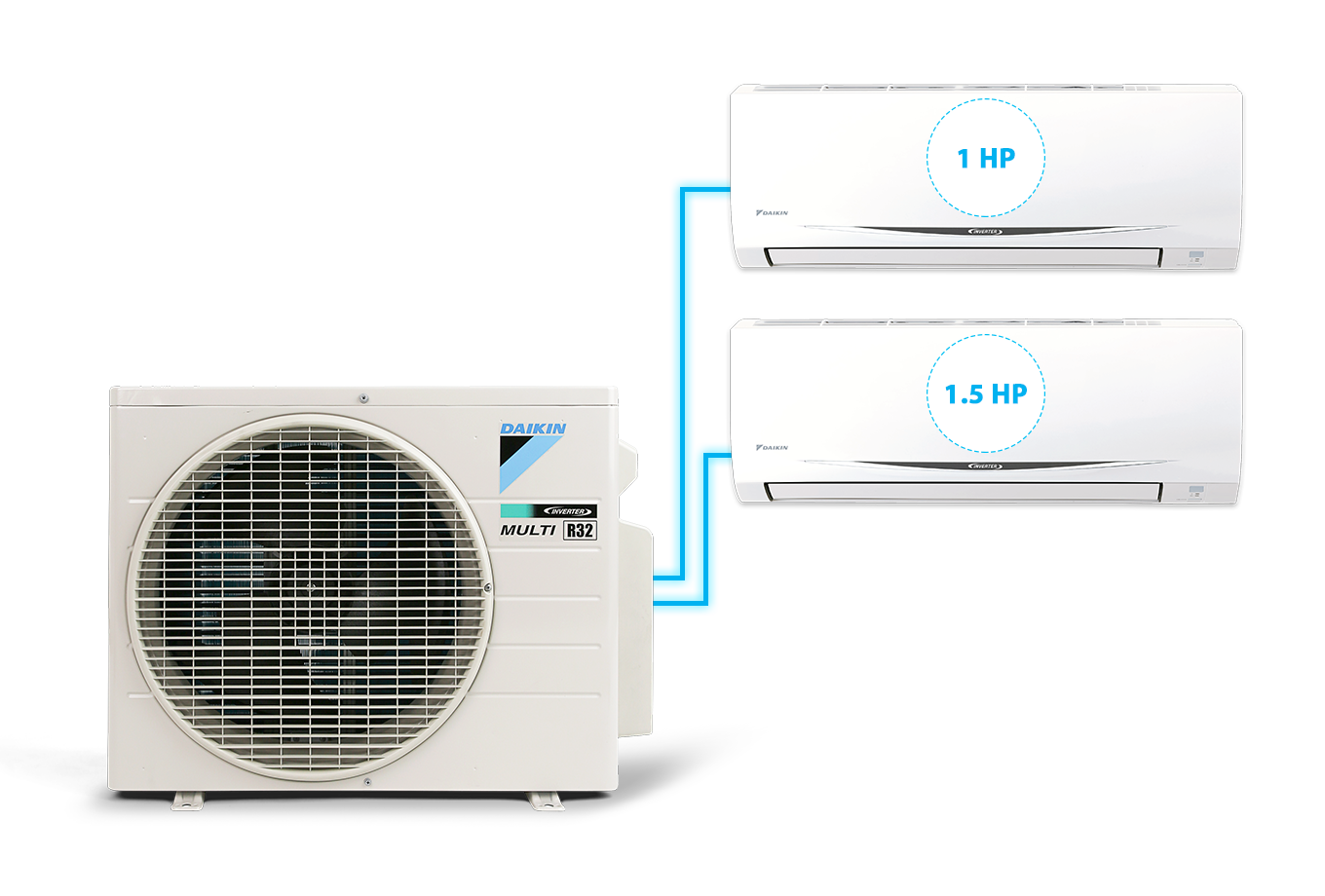 Daikin Multi S system air conditioner MKC50RVMV/CTKC25RVMV+CTKC35RVMV inverter (2.0Hp)
