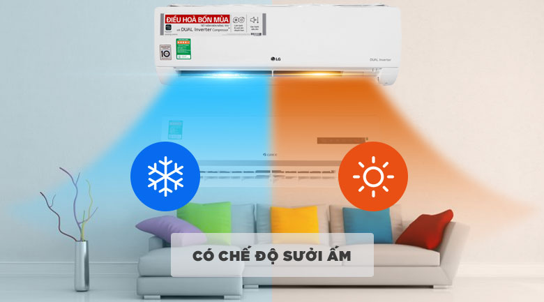 Máy lạnh 2 chiều - Máy lạnh 2 chiều LG Inverter 1.5 HP B13END