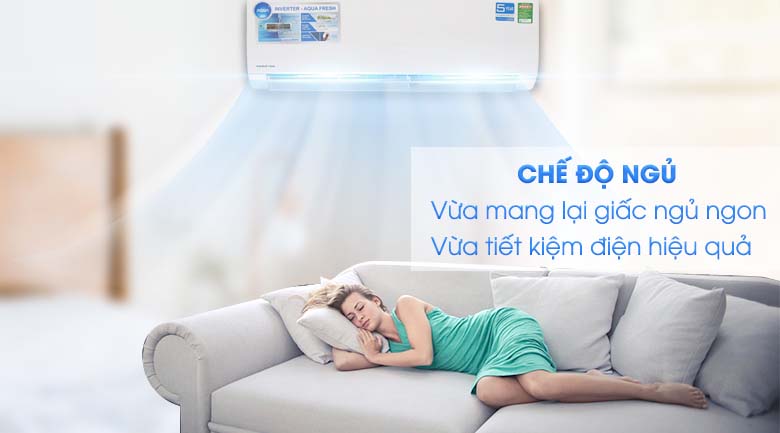 Chế độ ngủ - Máy lạnh Aqua Inverter 2 HP AQA-KCRV18WJB