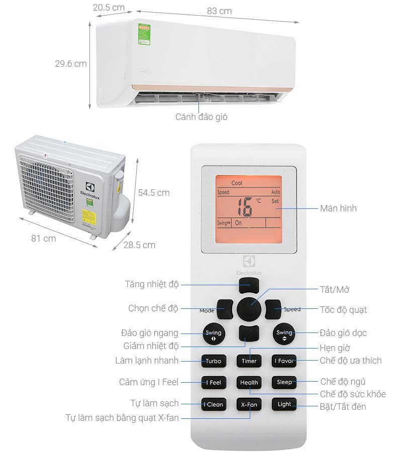 Thông số kỹ thuật Máy lạnh Electrolux Inverter 1.5 HP ESV12CRR-C2