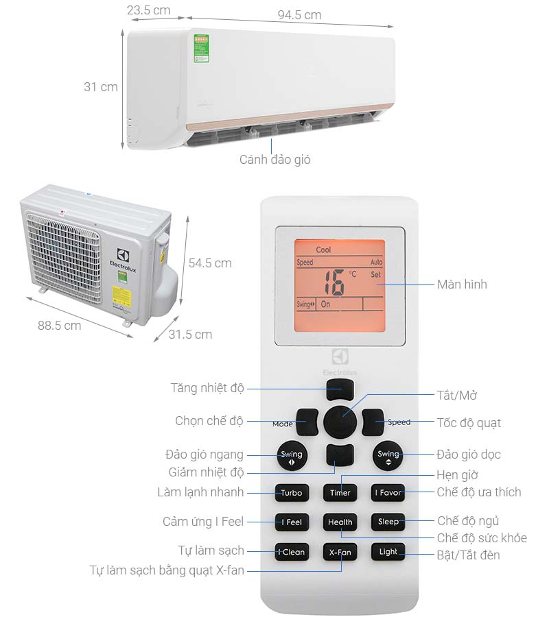 Thông số kỹ thuật Máy lạnh Electrolux Inverter 2 HP ESV18CRR-C2