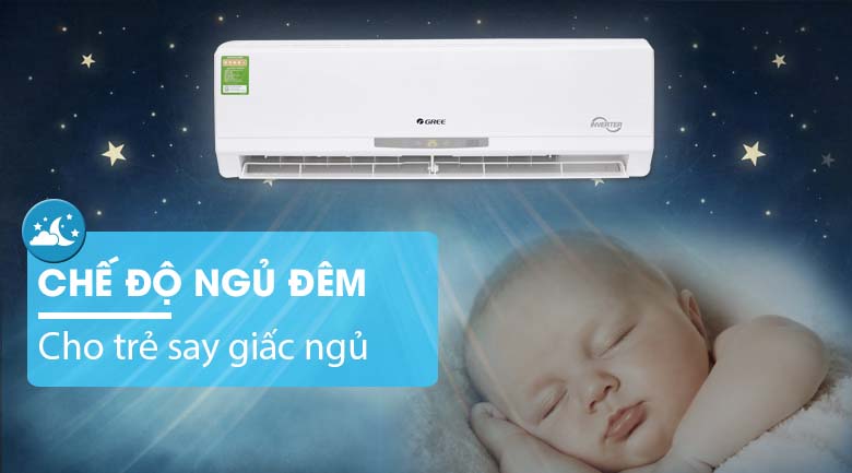 Chế độ ngủ đêm - Máy lạnh Gree Inverter 1 HP GWC09CA-K3DNC2I