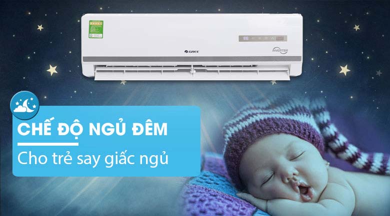 chế độ ngủ đêm - Máy lạnh Gree Inverter 1 HP GWC09WA-K3D9B7I