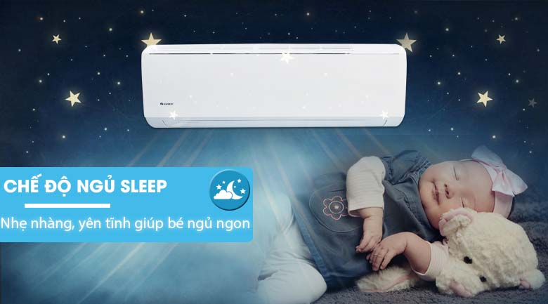 Chế độ ngủ Sleep - Máy lạnh Gree Wifi Inverter 1.0 HP GWC09QB-K3DNB6B