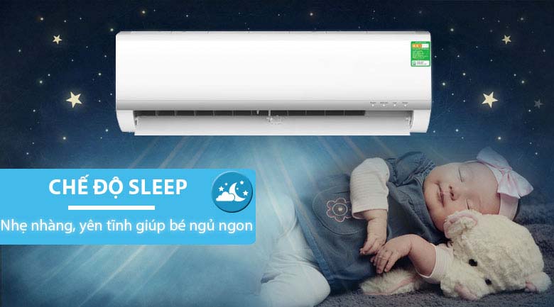 Chế độ ngủ đêm - Máy lạnh Midea Inverter 1 HP MSAF-10CRDN8