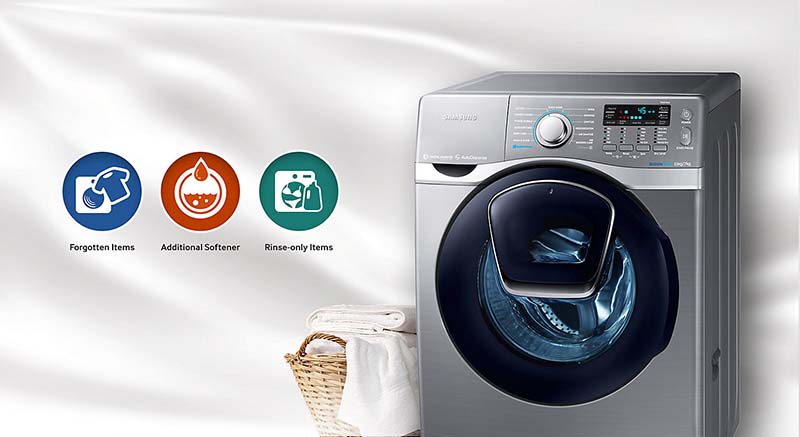 Tính năng Add Wash giúp thêm đồ giặt tiện lợi