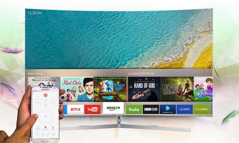Smart tivi Samsung 55 inch UA55KS9000 - Điều khiển tivi bằng điện thoại