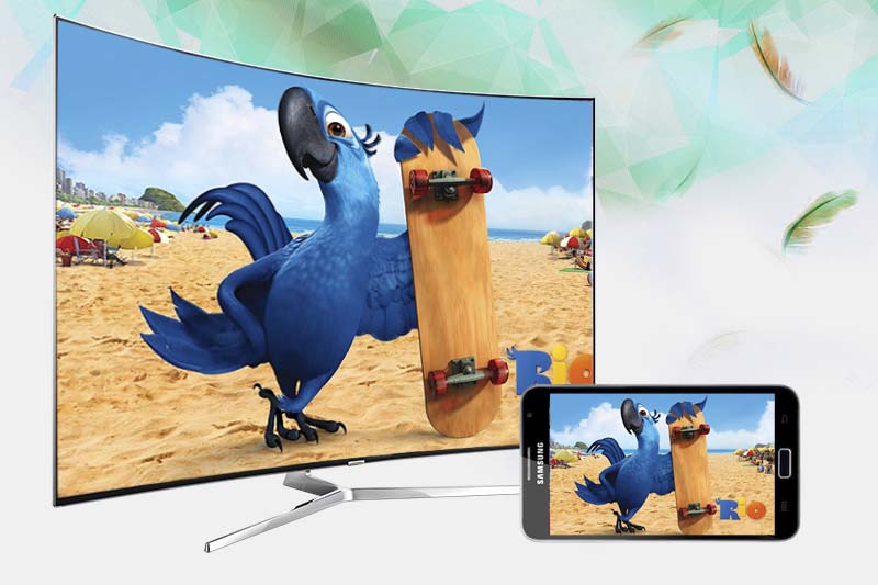 Smart tivi Samsung 55 inch UA55KS9000 - Chiếu màn hình điện thoại lên tivi