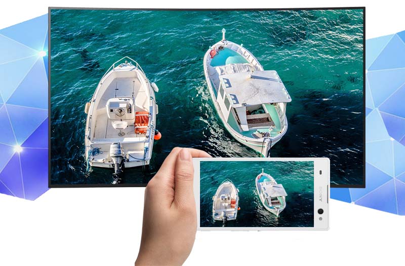 Android Tivi Cong Sony 65 inch KD-65S8500D - Chiếu màn hình điện thoại lên tivi