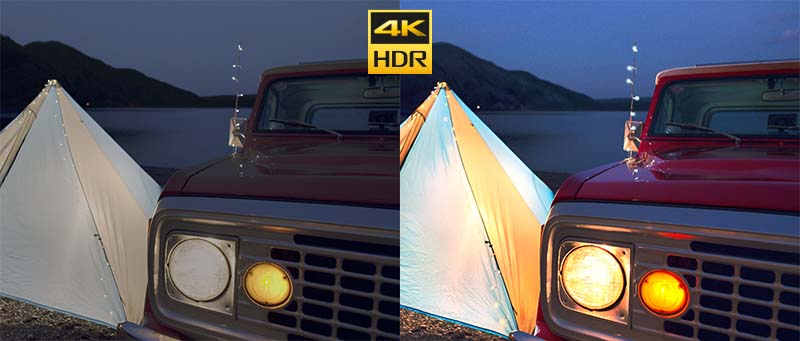 4K HDR cho hình ảnh có độ tương phản tốt