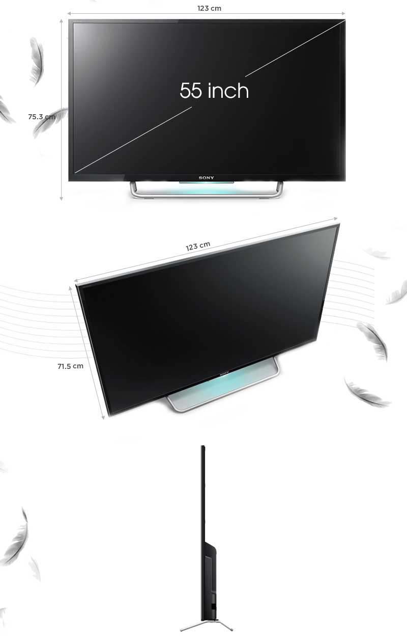 Thông số kỹ thuật Smart tivi Sony 55W800C