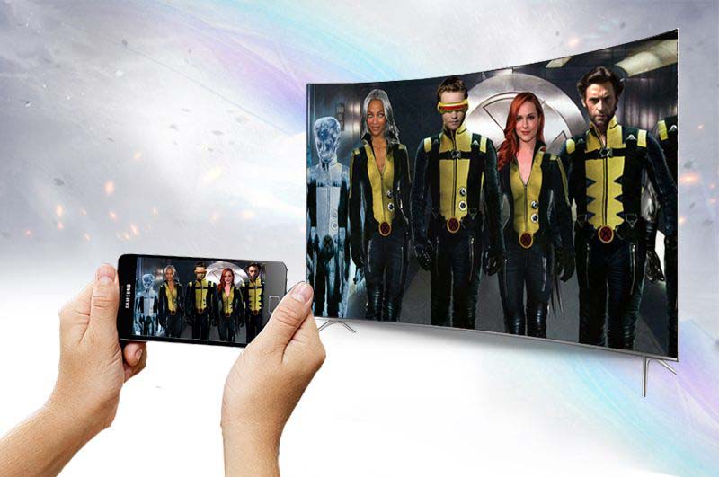 Smart tivi cong Samsung 55 inch UA55KS7500 - Chiếu màn hình điện thoại lên tivi