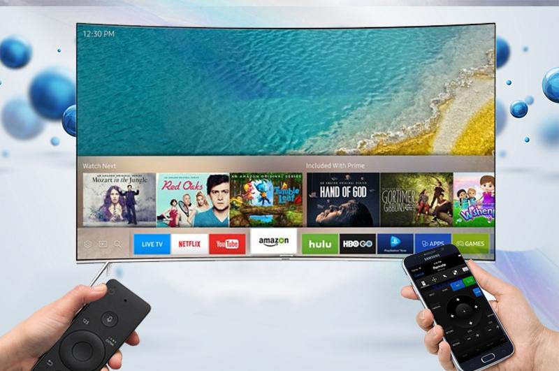 Smart tivi cong Samsung 55 inch UA55KS7500 - Điện thoại điều khiển tivi nhanh chóng