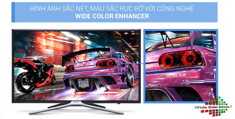 màu sắc trên Smart Tivi Samsung UA32K5500 rực rỡ, nét căng