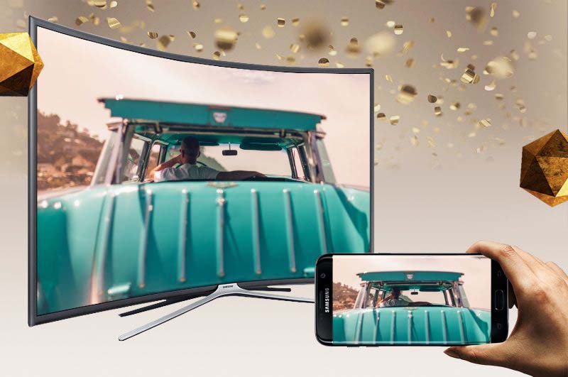 Smart Tivi cong Samsung 55 inch UA55K6300-Chiếu hình ảnh lên tivi